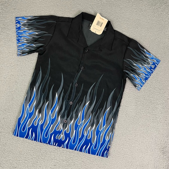 vintage flame button up shirt - Picture 1 of 4